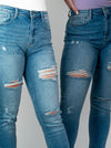 High Rise Ripped Jeans